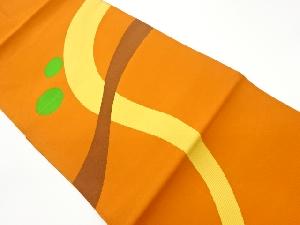 リサイクル 丸に抽象模様織出し名古屋帯